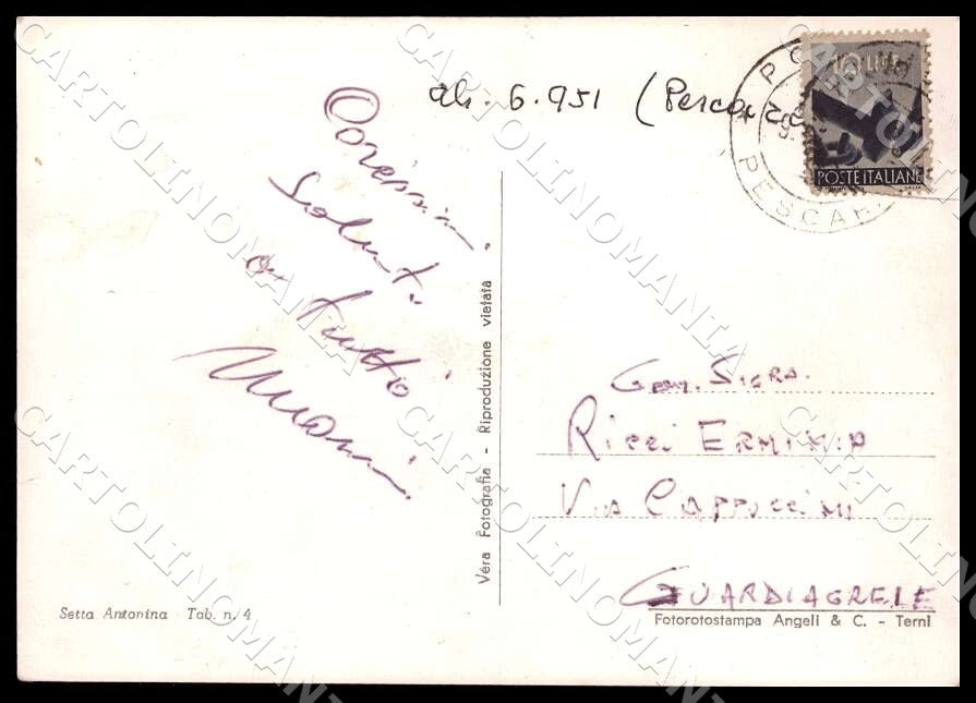 Pescara Popoli Circonvallazione Fiume Auto FG Foto cartolina GM1486 – retro