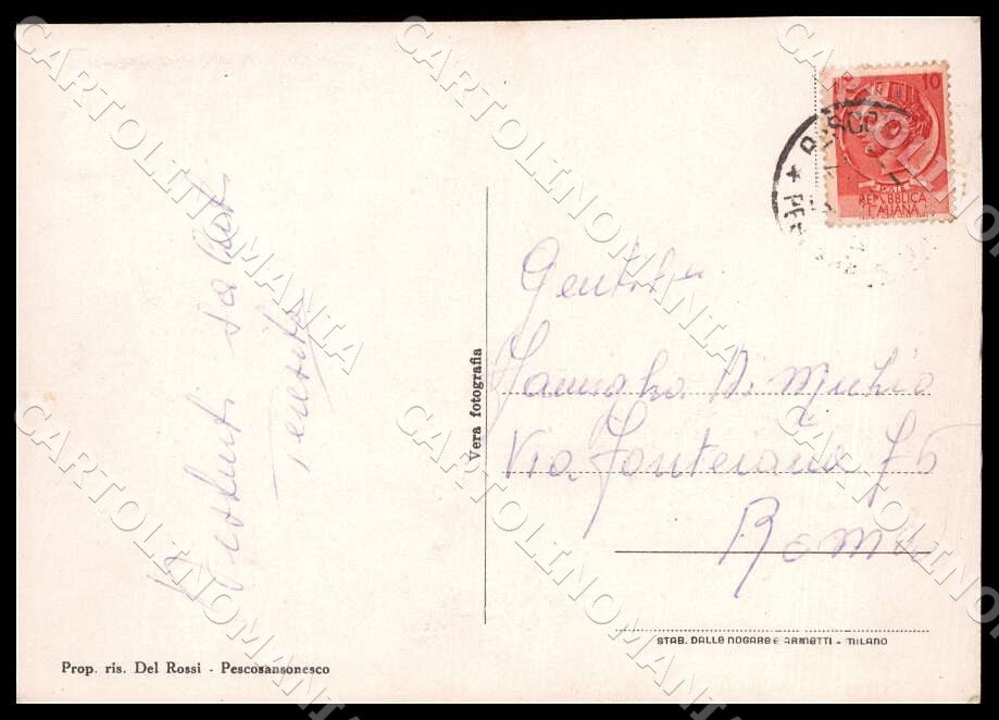 Pescara Pescosansonesco Saluti da San Nunzio Sulprizio FG Foto cartolina GM1490 – retro