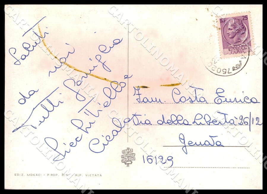 Pescara Picciano Saluti da FG Foto cartolina GM1492 – retro