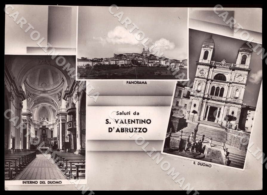 Pescara San Valentino in Abruzzo Citeriore Saluti da FG Foto cartolina GM1502 - fronte