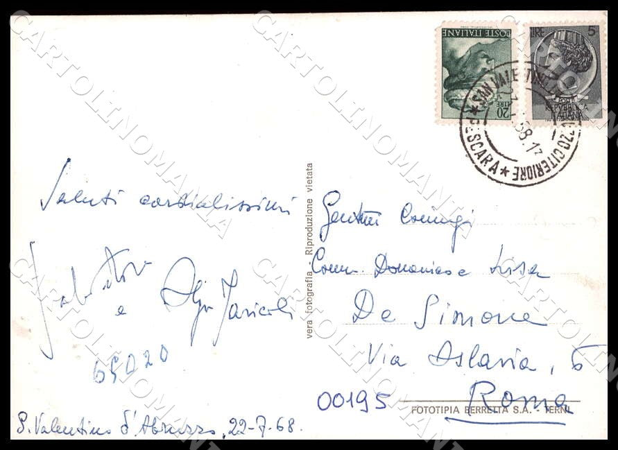 Pescara San Valentino in Abruzzo Citeriore Panorama FG Foto cartolina GM1504 - retro