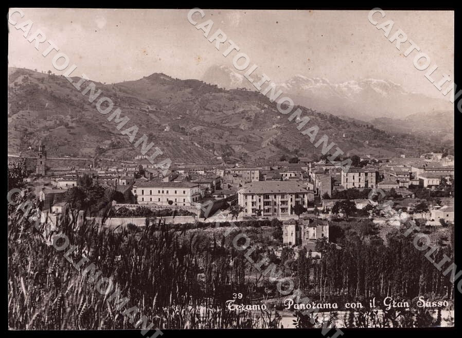 Teramo Città Panorama Gran Sasso MACCHIE FG Foto cartolina GM1515 – fronte