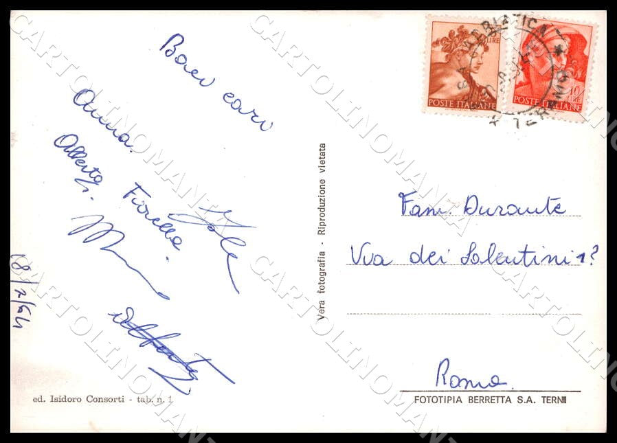 Teramo Alba Adriatica Scorcio panoramico Auto FG Foto cartolina GM1518 – retro