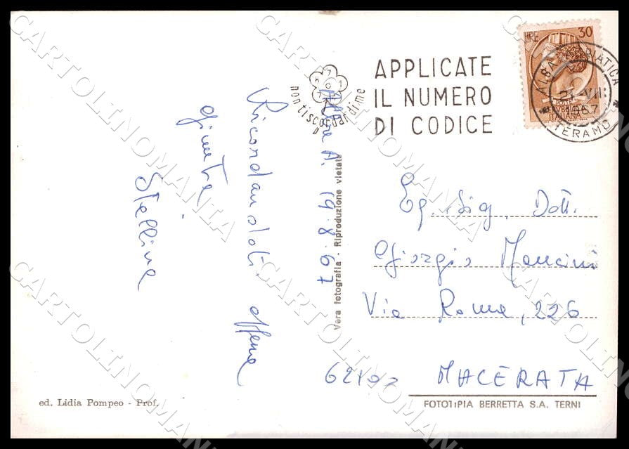 Teramo Alba Adriatica Viale Vittoria Auto FG Foto cartolina GM1522 – retro