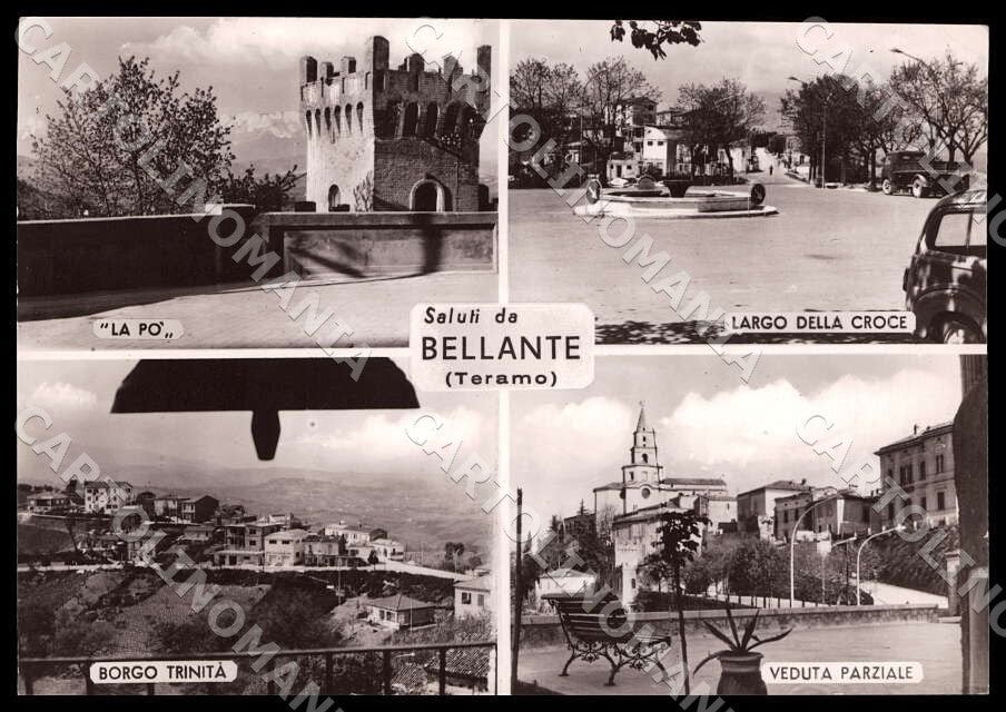 Teramo Bellante Saluti da Po Largo Croce Borgo Trinità FG Foto cartolina GM1529 – fronte