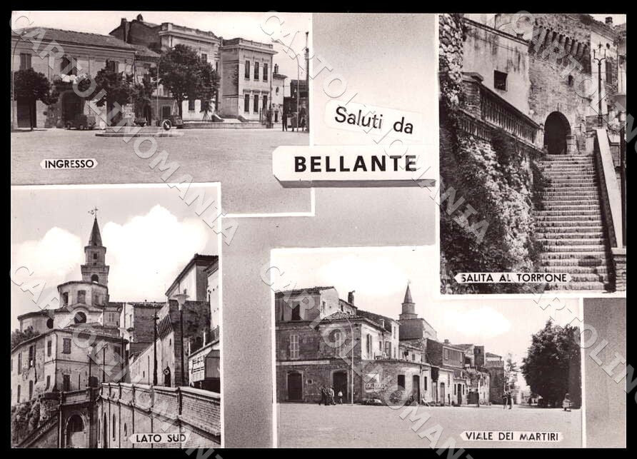 Teramo Bellante Saluti da Ingresso Salita Torrione Lato FG Foto cartolina GM1530 – fronte