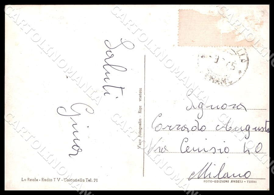 Teramo Colonnella Piazza Garibaldi FG Foto cartolina GM1533 – retro