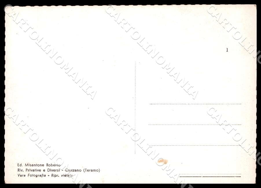 Teramo Canzano Panorama FG Foto cartolina GM1538 – retro