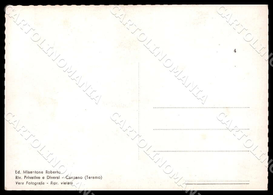 Teramo Canzano Panorama FG Foto cartolina GM1539 – retro
