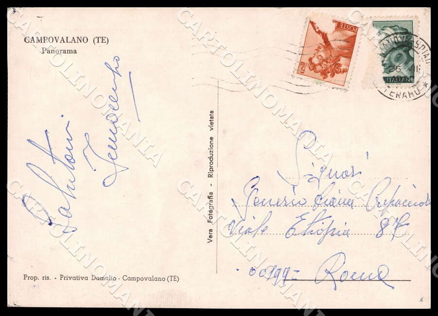 Teramo Campovalano Panorama FG Foto cartolina GM1540 – retro