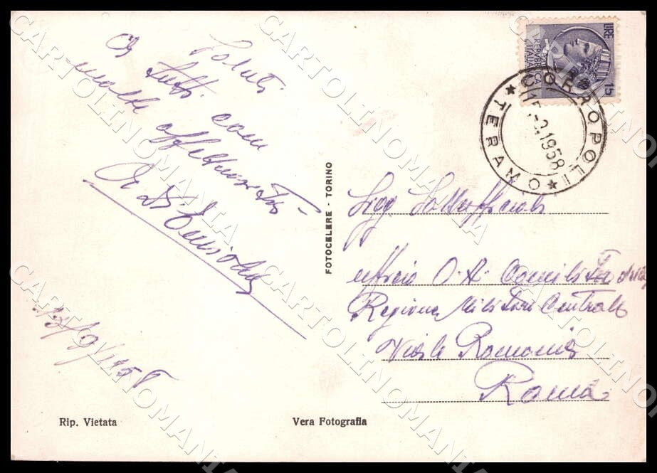 Teramo Corropoli Piazza Piedicorte FG Foto cartolina GM1541 – retro