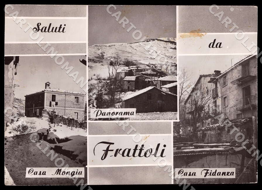 Teramo Crognaleto Frattoli Saluti Casa Mongia MACCHIE FG Foto cartolina GM1542 – fronte