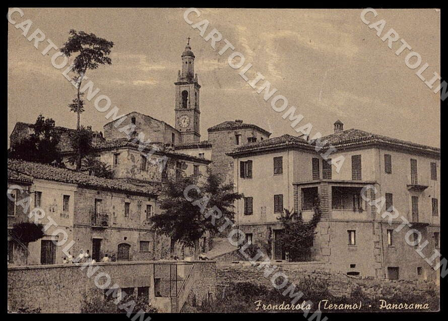 Teramo Frondarola Panorama PIEGHINE FG cartolina GM1543 – fronte