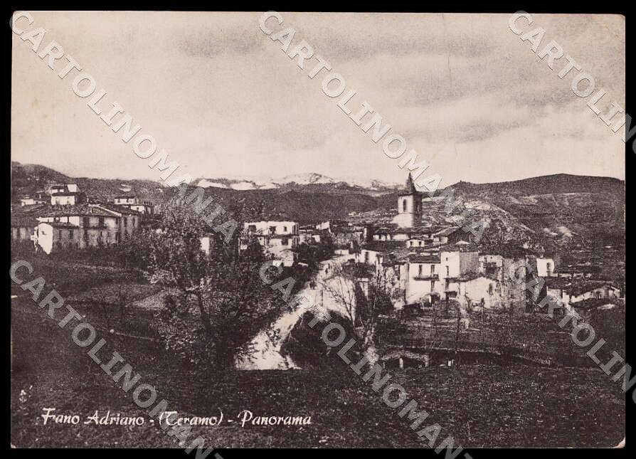 Teramo Fano Adriano Panorama PIEGHE FG Foto cartolina GM1545 – fronte