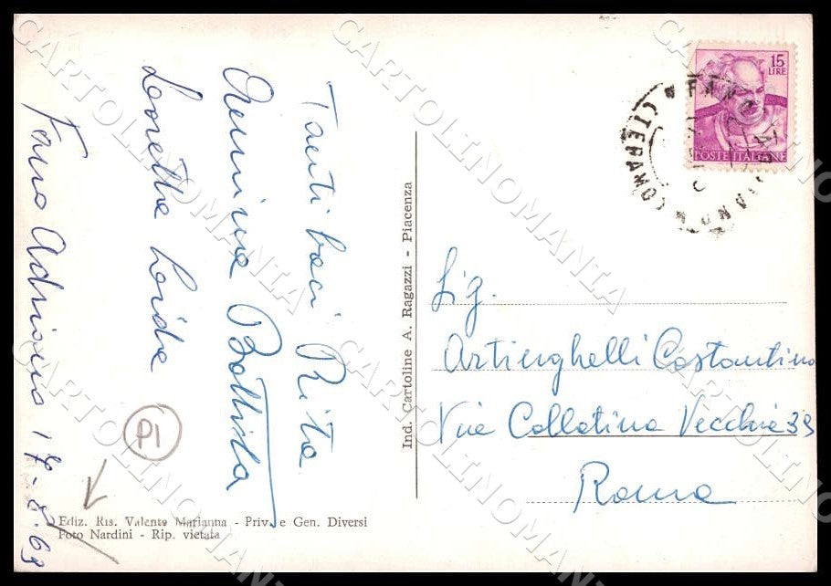 Teramo Fano Adriano Fontana Cannalecchia PIEGA FG Foto cartolina GM1546 – retro