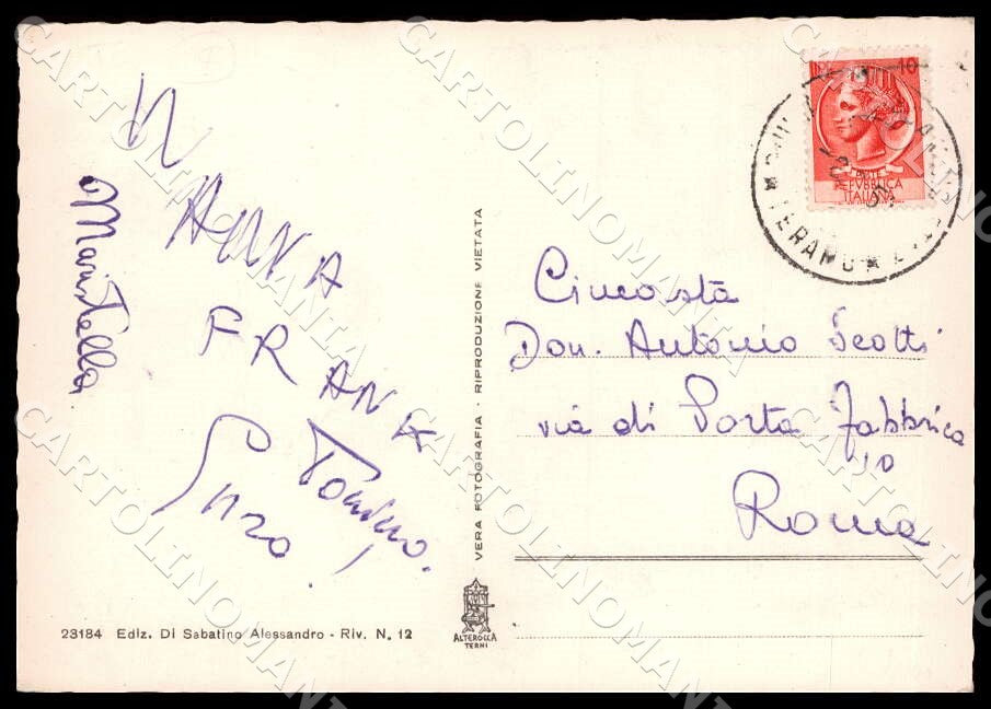 Teramo Giulianova Porto Alterocca Barca Nave FG Foto cartolina GM1551 – retro