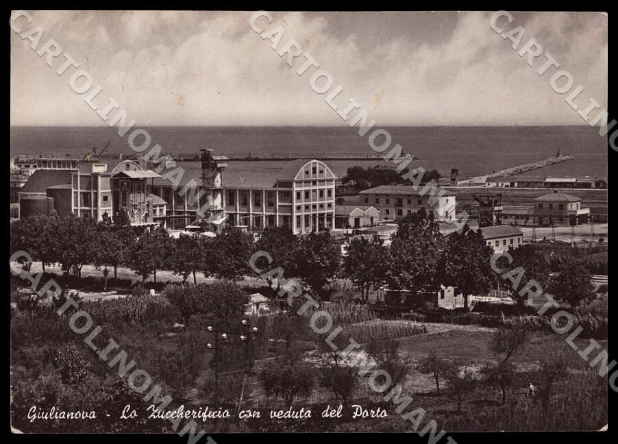 Teramo Giulianova Zuccherificio veduta ABRASA COLLA FG Foto cartolina GM1553 – fronte
