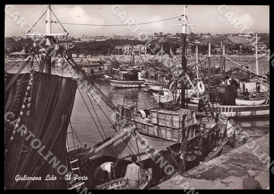 Teramo Giulianova Porto Barca Nave FG Foto cartolina GM1554 – fronte