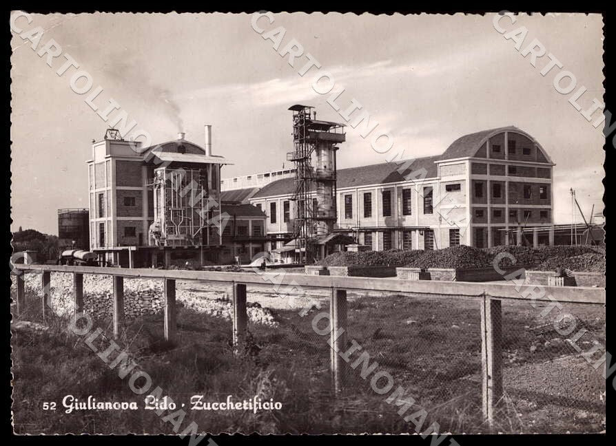 Teramo Giulianova Zuccherificio Stabilimento PIEGA FG Foto cartolina GM1555 – fronte