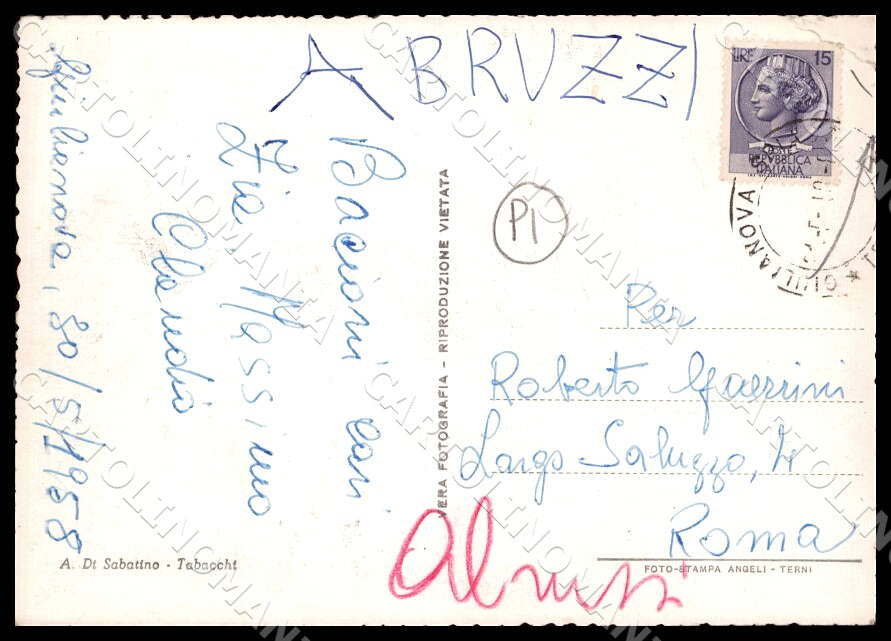 Teramo Giulianova Zuccherificio Stabilimento PIEGA FG Foto cartolina GM1555 – retro