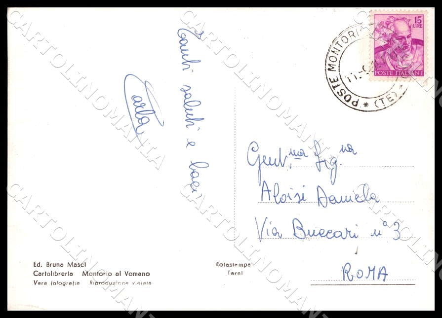 Teramo Montorio al Vomano Panorama FG Foto cartolina GM1560 – retro
