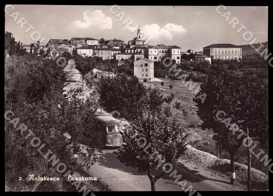Teramo Notaresco Panorama Autobus Corriera FG Foto cartolina GM1569 – fronte