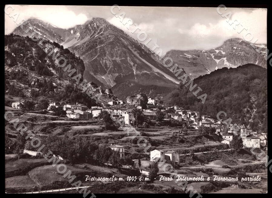 Teramo Pietracamela Pizzo Intermesoli Panorama parziale FG Foto cartolina GM1577 – fronte