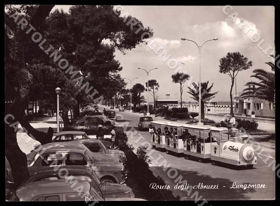Teramo Roseto degli Abruzzi Lungomare Treno PIEGHINA FG Foto cartolina GM1582 – fronte