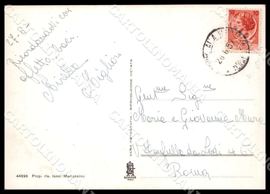 Teramo Sant'Egidio alla Vibrata Panorama Alterocca FG Foto cartolina GM1584 – retro