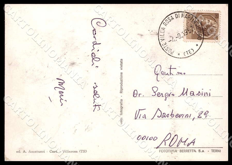 Teramo Martinsicuro Villarosa Panorama FG Foto cartolina GM1600 – retro
