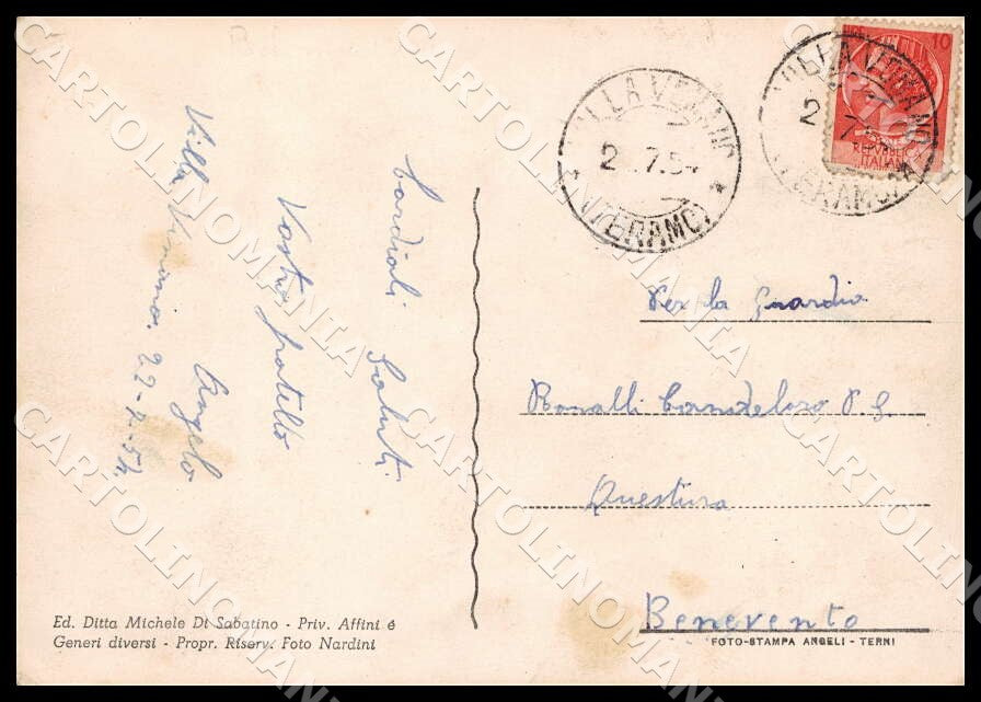 Teramo Villa Vomano Panorama FG Foto cartolina GM1601 – retro