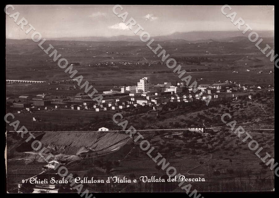 Chieti Scalo Cellulosa Italia Vallata COLLA PIEGA FG Foto cartolina GM1605 – fronte