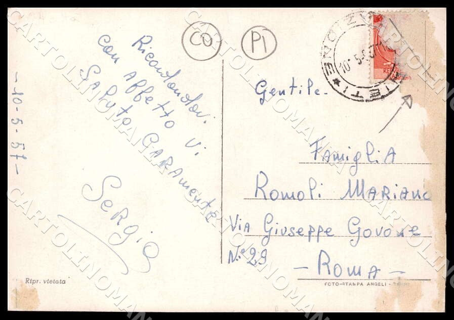 Chieti Scalo Cellulosa Italia Vallata COLLA PIEGA FG Foto cartolina GM1605 – retro