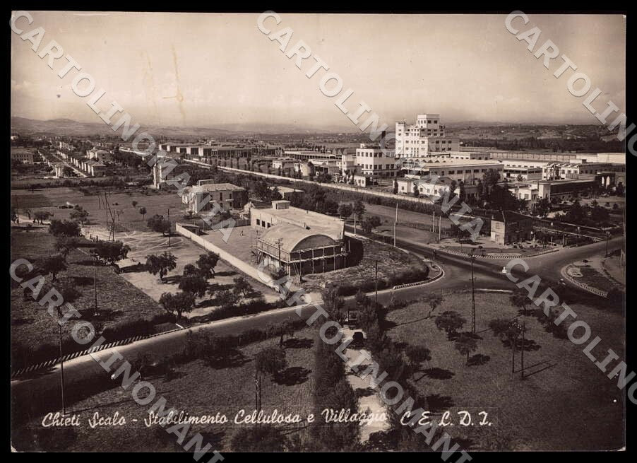 Chieti Scalo Stabilimento Cellulosa Villaggio ABRASA FG Foto cartolina GM1611 – fronte