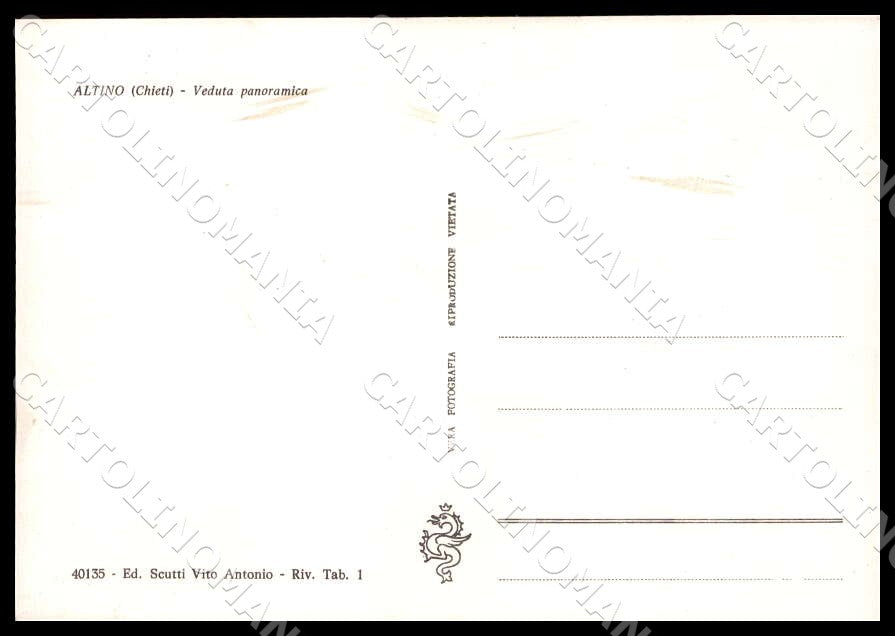 Chieti Altino Veduta panoramica Auto FG Foto cartolina GM1614 – retro