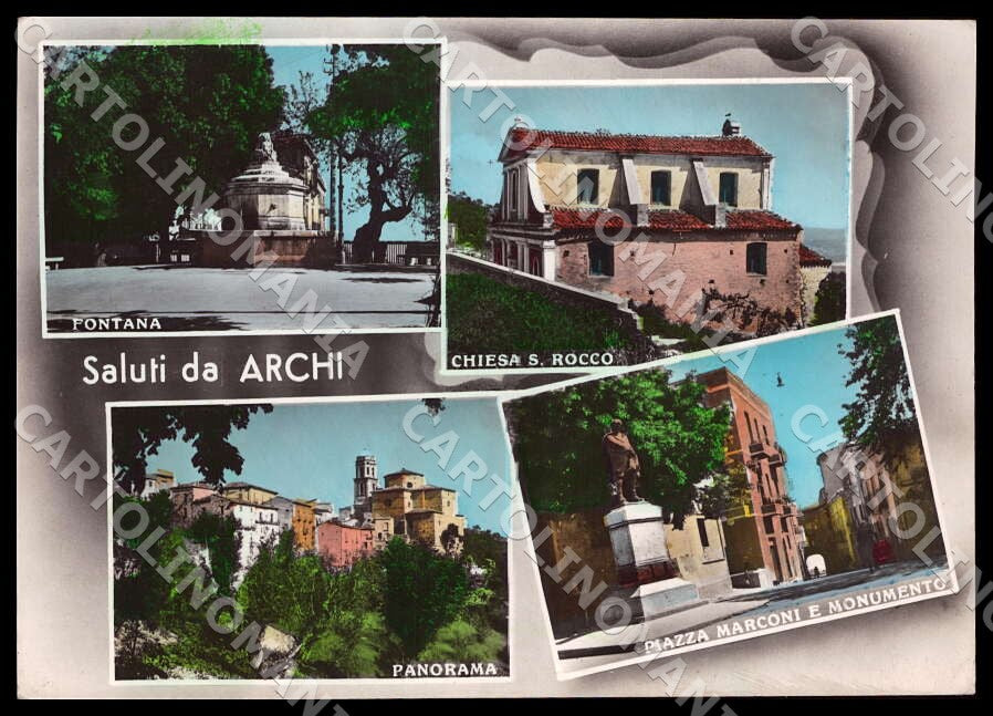 Chieti Archi Fontana Chiesa San Rocco Panorama Piazza FG Foto cartolina GM1620 – fronte