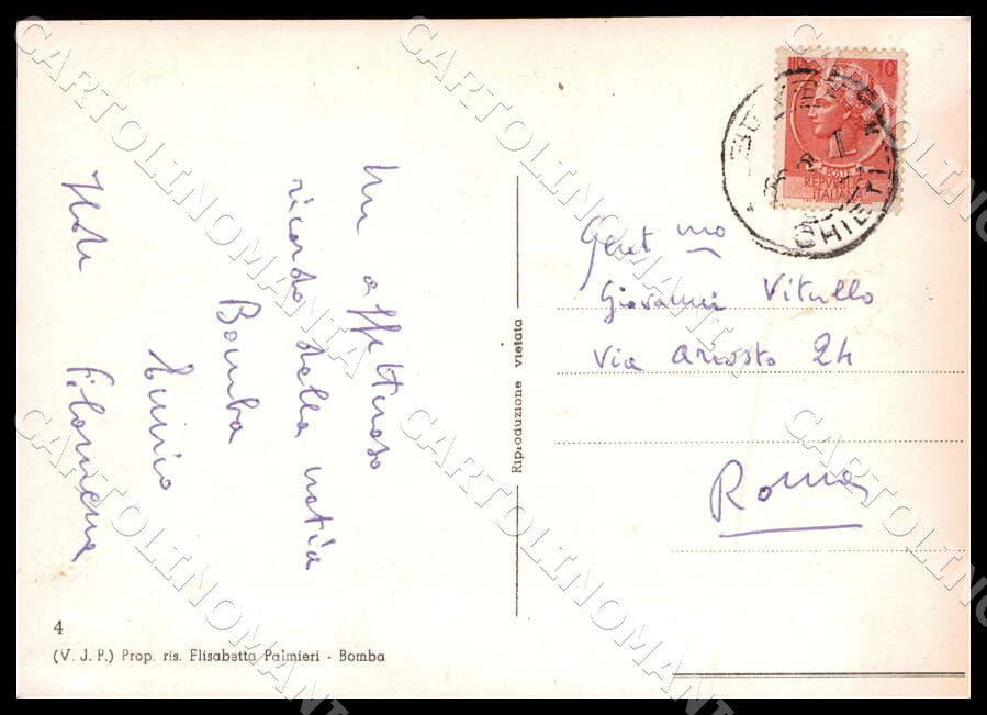 Chieti Bomba Via Sangritana Auto FG Foto cartolina GM1624 – retro