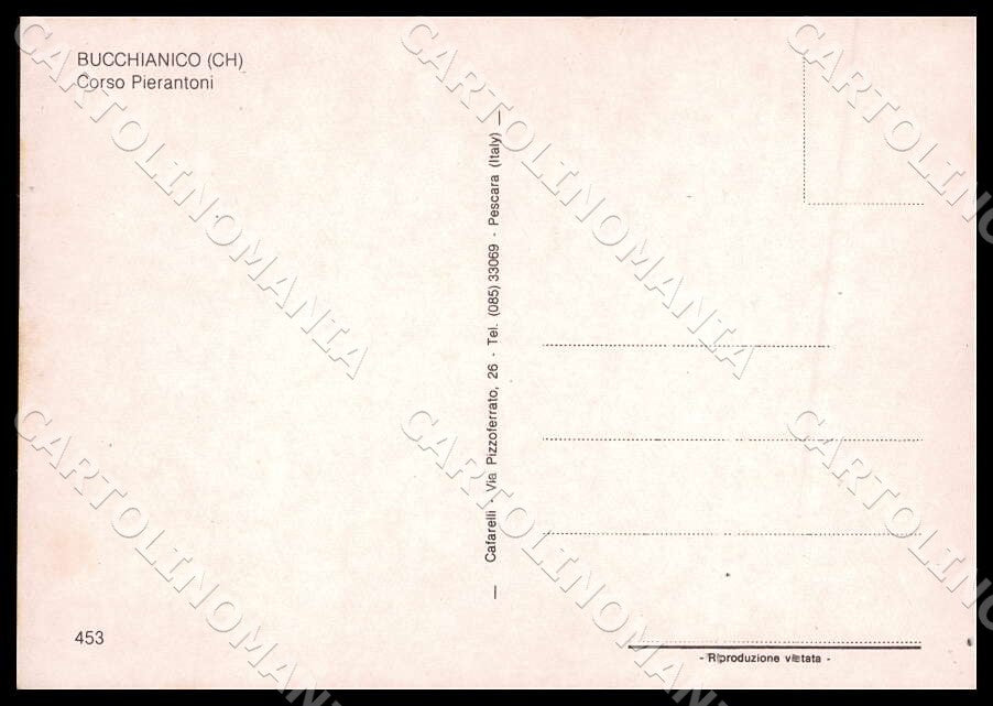 Chieti Bucchianico Corso Pierantoni Auto Bar FG cartolina GM1626 – retro