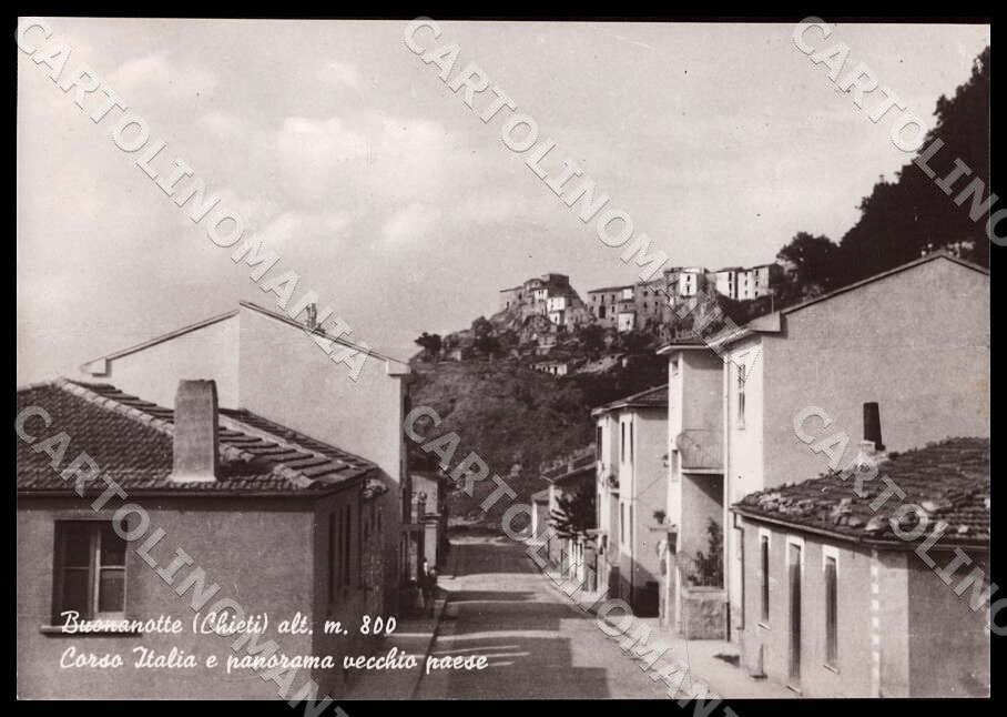 Chieti Montebello sul Sangro Buonanotte Corso Italia FG Foto cartolina GM1629 – fronte