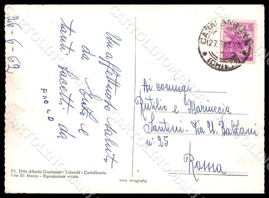 Chieti Casalanguida Saluti da Monumento Caduti Panorama FG Foto cartolina GM1630 – retro