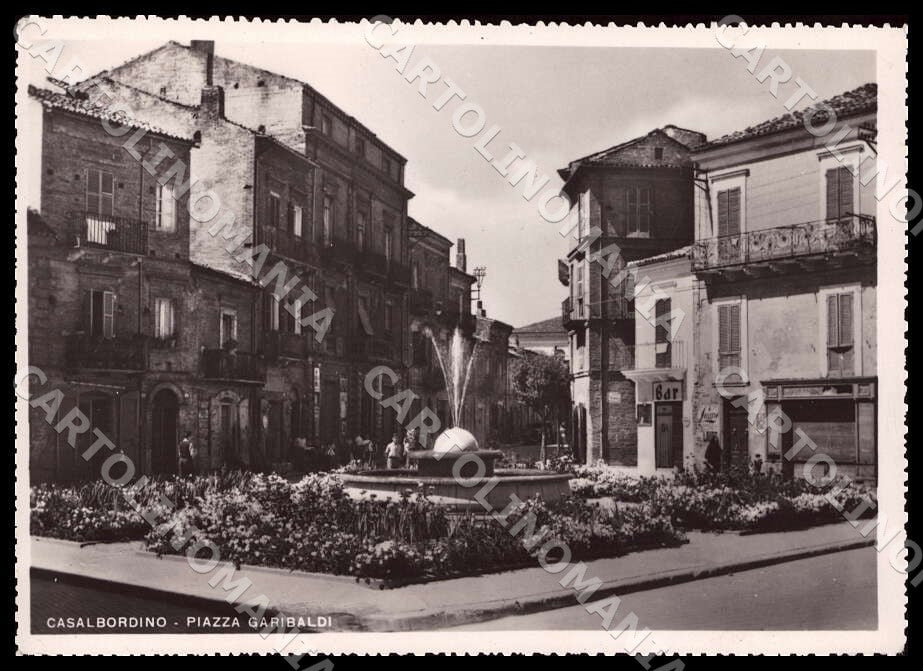Chieti Casalbordino Piazza Garibaldi Bar FG Foto cartolina GM1640 – fronte