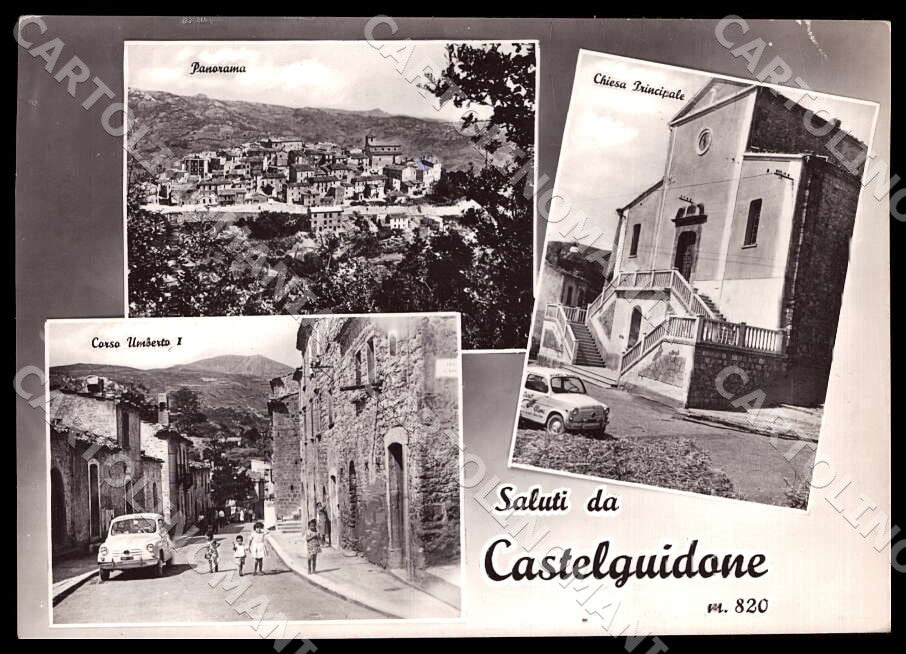 Chieti Castelguidone Panorama Chiesa Corso Umberto I FG Foto cartolina GM1644 – fronte