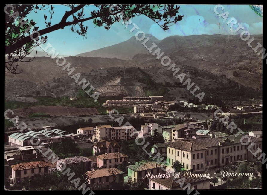 Teramo Montorio al Vomano Panorama PIEGHE ABRASA FG Foto cartolina GM1646 – fronte