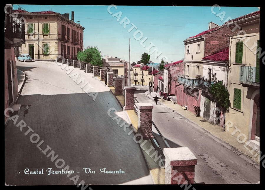 Chieti Castel Frentano Via Assunta Alterocca Auto FG Foto cartolina GM1651 – fronte