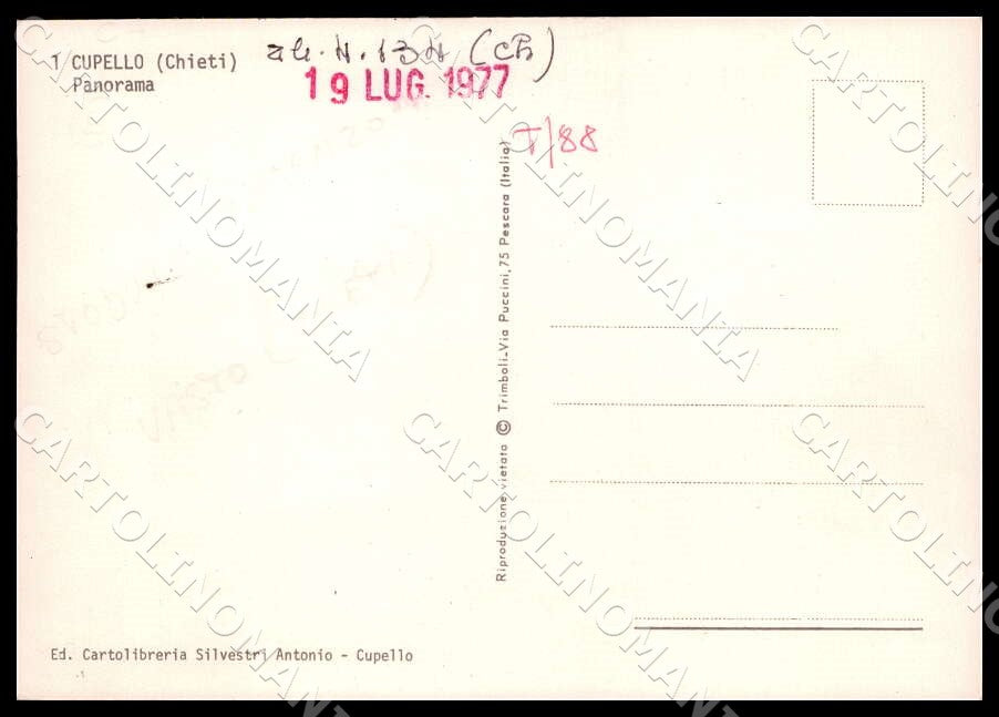 Chieti Cupello Panorama FG cartolina GM1653 – retro