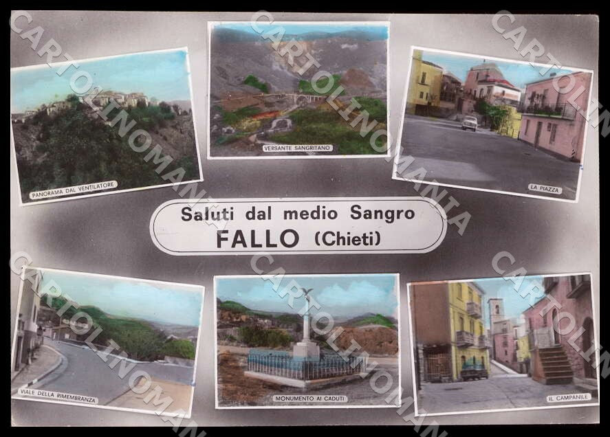 Chieti Fallo Saluti da Sangro Panorama Ventilatore FG Foto cartolina GM1660 – fronte
