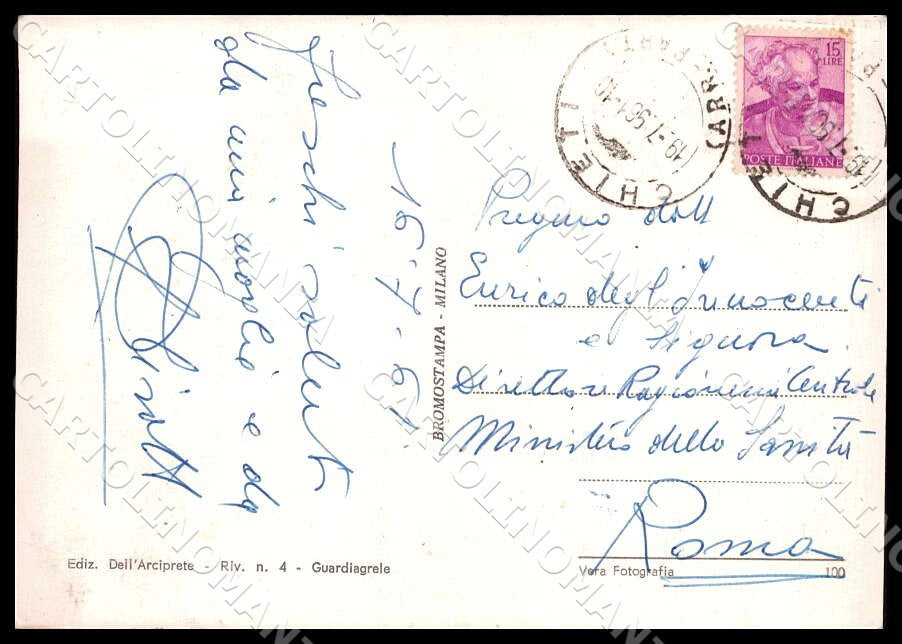 Chieti Guardiagrele Veduta ponte FG Foto cartolina GM1662 – retro