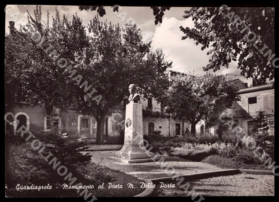 Chieti Guardiagrele Monumento Poeta Della Porta PIEGHE FG Foto cartolina GM1663 – fronte