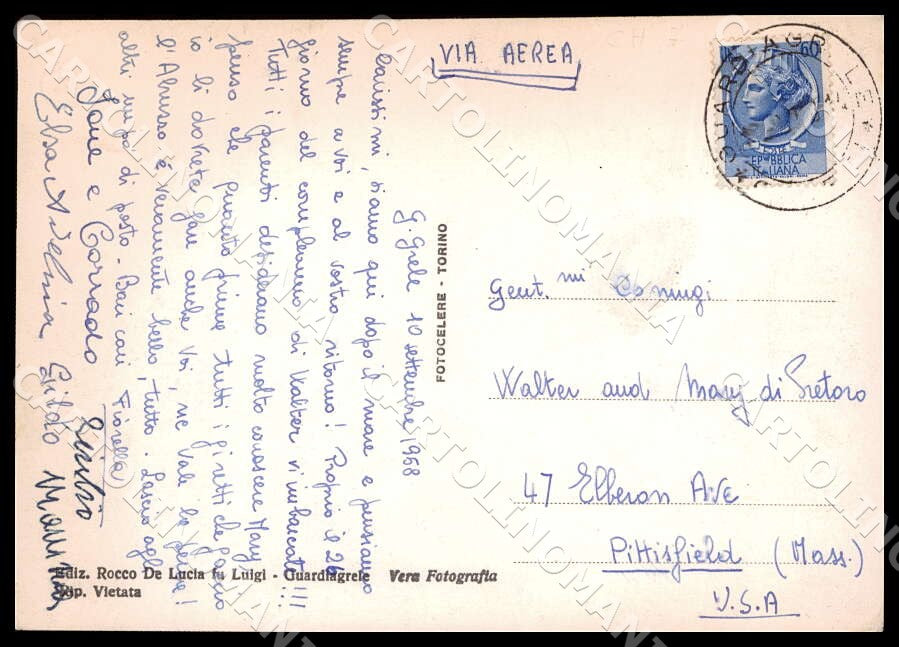Chieti Guardiagrele Maiella Gregge Asino FG Foto cartolina GM1665 – retro