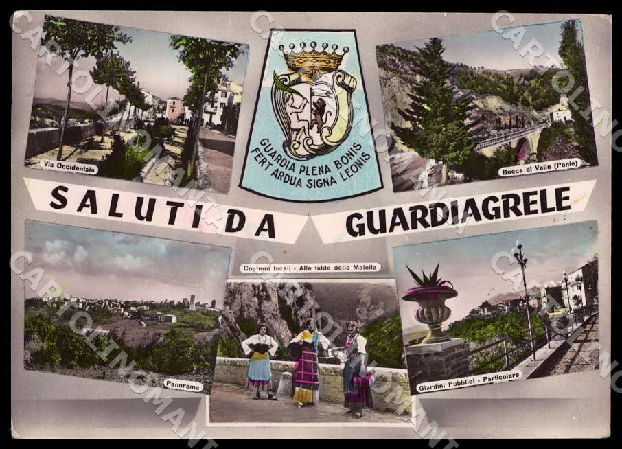 Chieti Guardiagrele Saluti da Via Occidentale Costumi FG Foto cartolina GM1671 – fronte